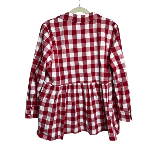 Tuckernuck Pomander Place Apple Red Gingham Scarlett Button Down Sz. L - Picture 6 of 7